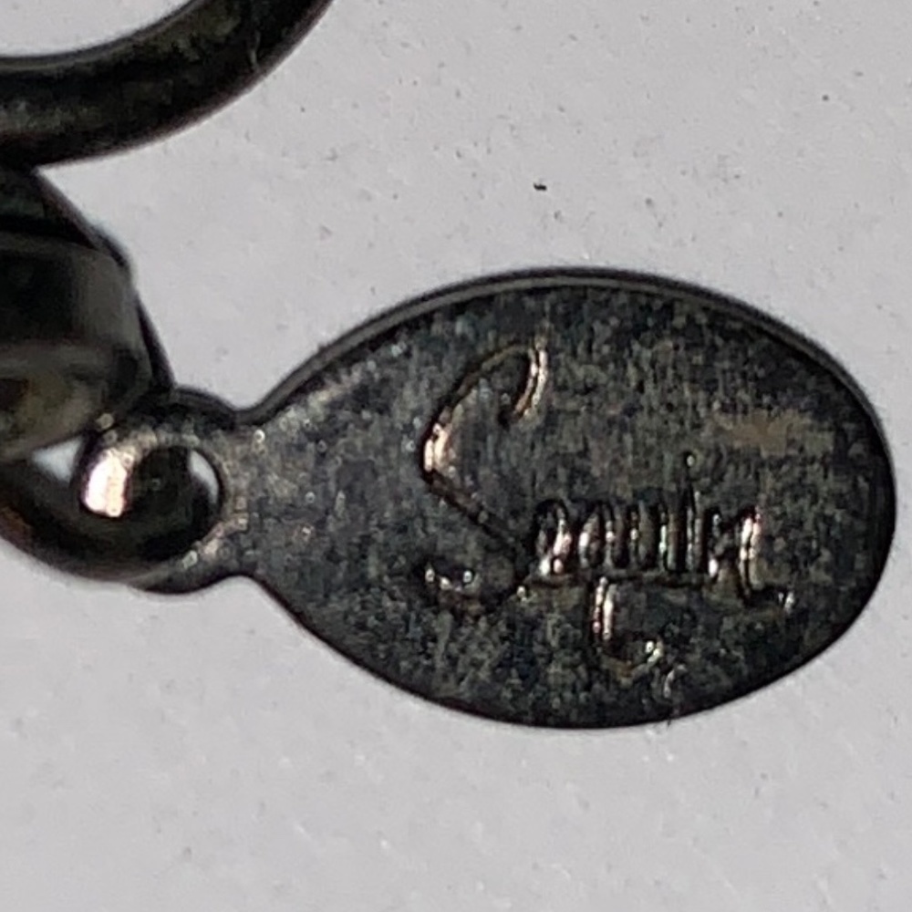 Vintage Sequin Metal Links necklace - Picture 3 of 3